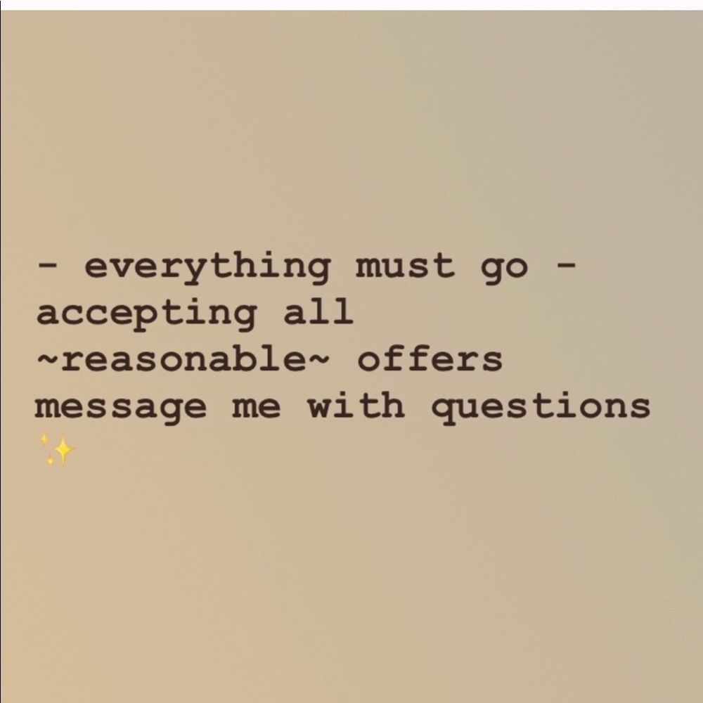 Everything must go